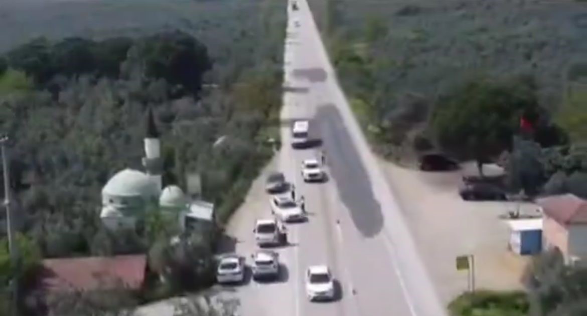 Bursa’da jandarmadan havadan ve karadan denetim