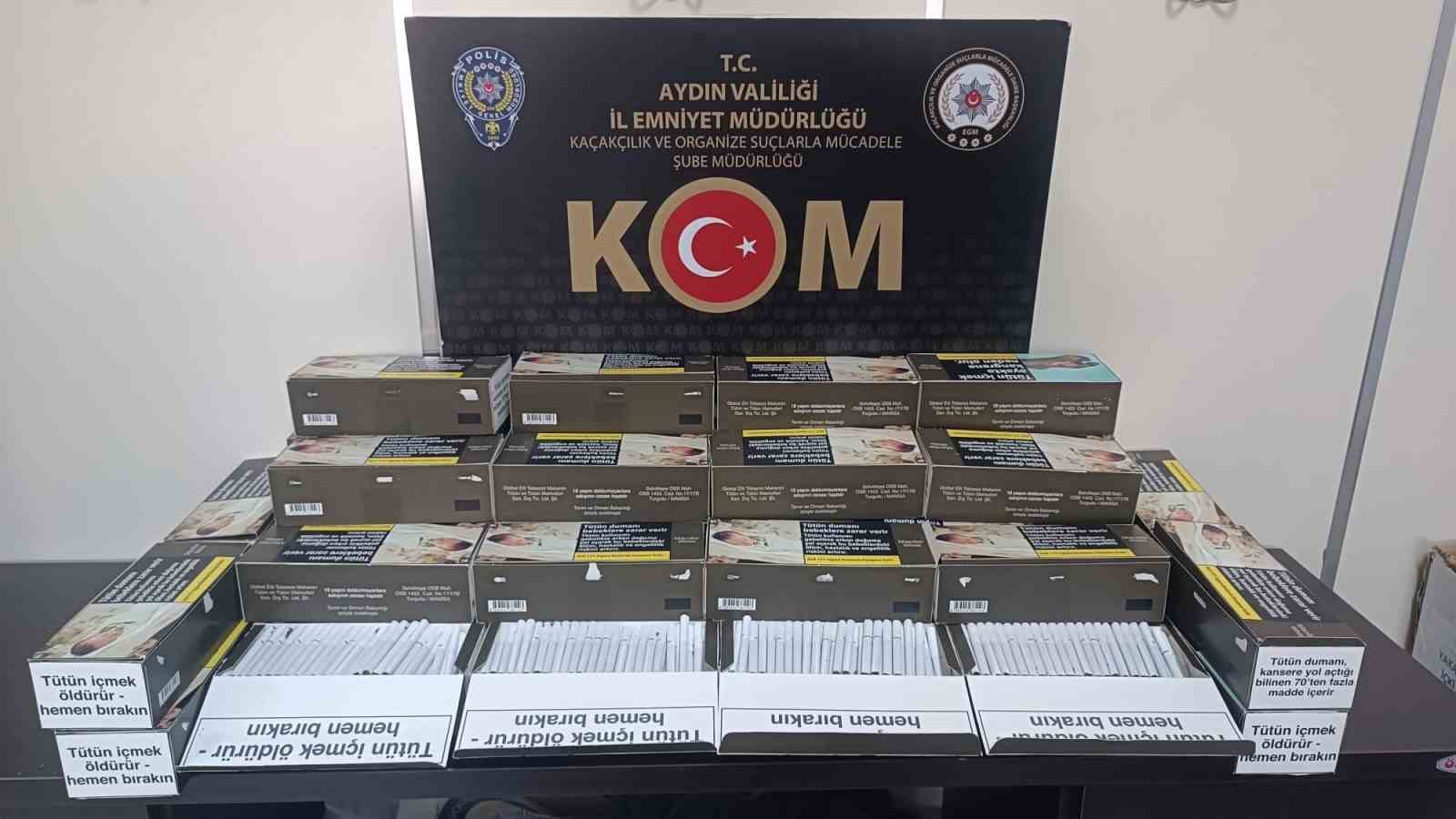 Aydın’da 9 bin 200 adet makaron ele geçirildi