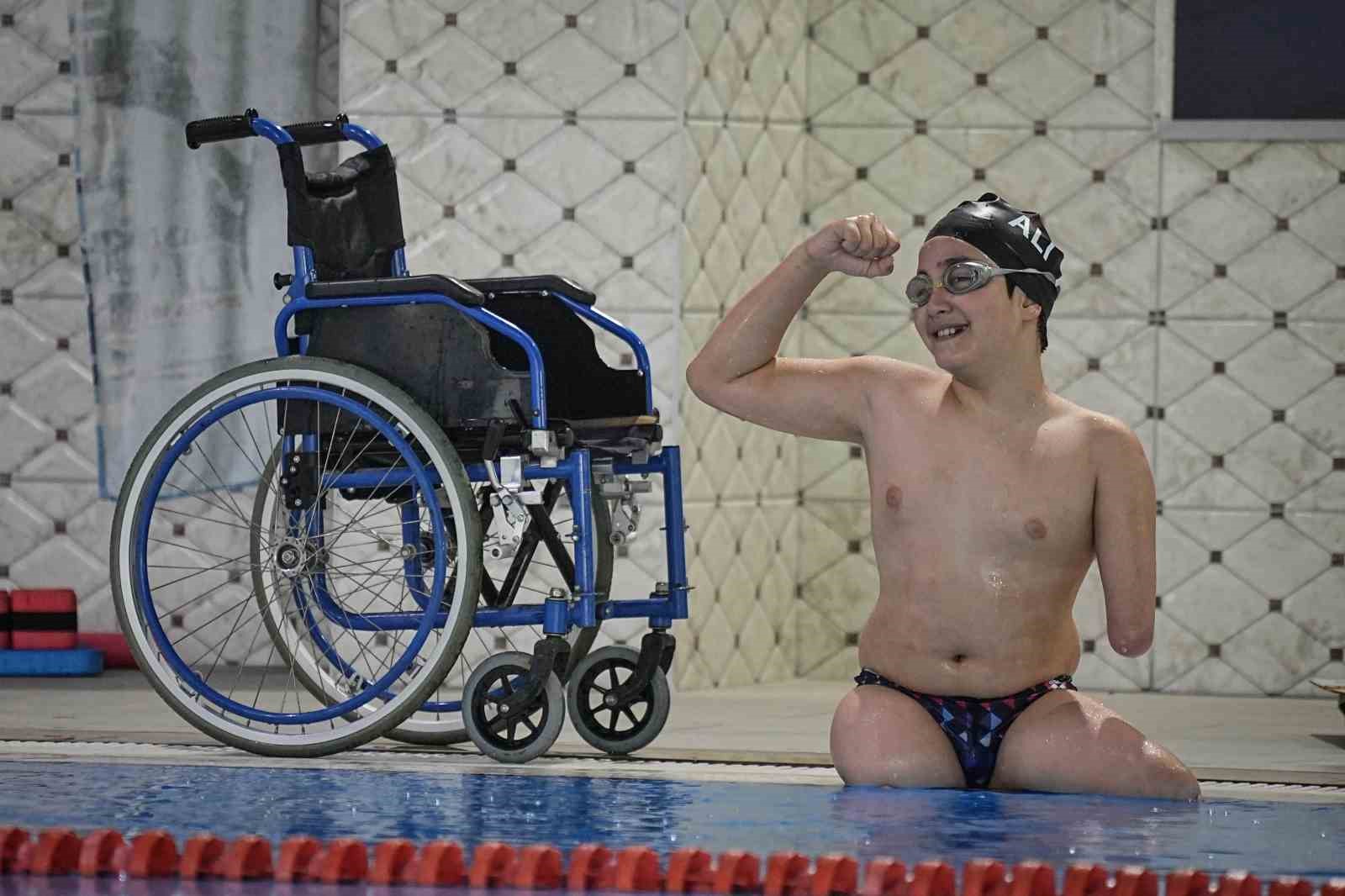 Bacakları ve sol kolu yok ama milli takım yolunda azimle çalışıyor