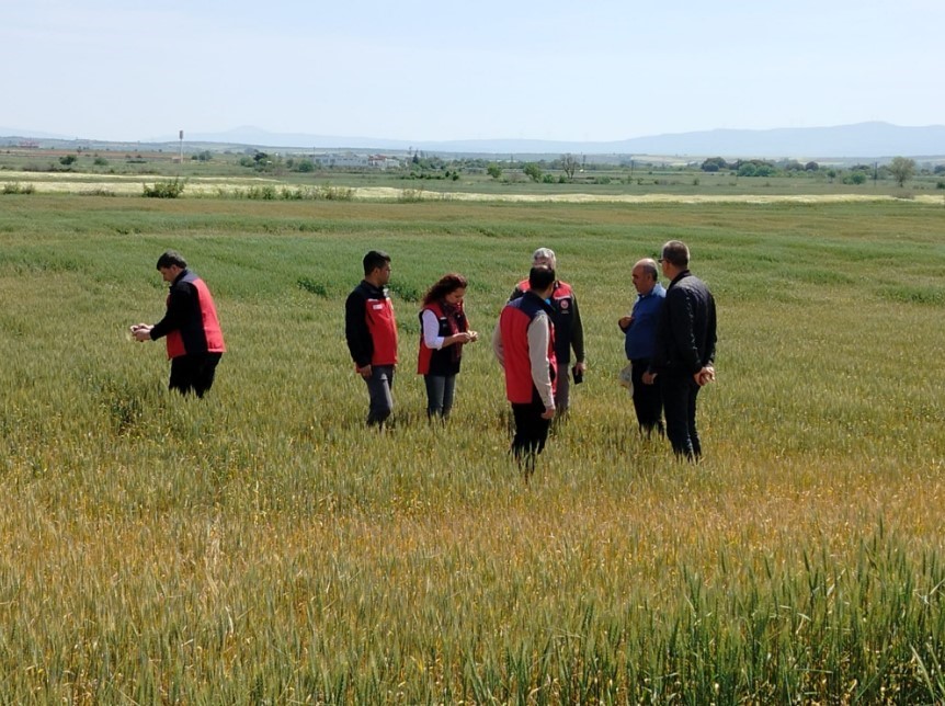 Çanakkale’de üreticilerin ekili dikili alanlarında saha incelemesi yapıldı