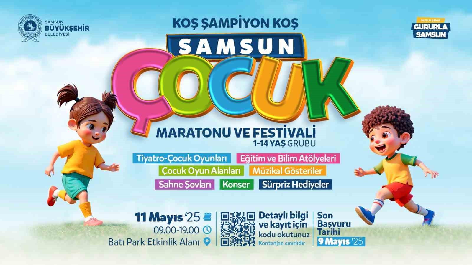Samsun’da Çocuk Maratonu ve Aydilge konseri