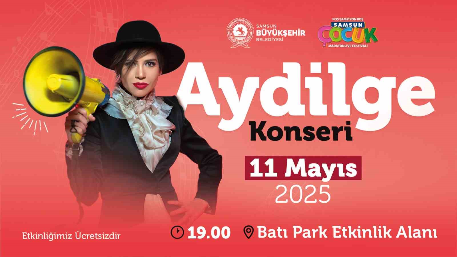 Samsun&rsquo;da &Ccedil;ocuk Maratonu ve Aydilge konseri
