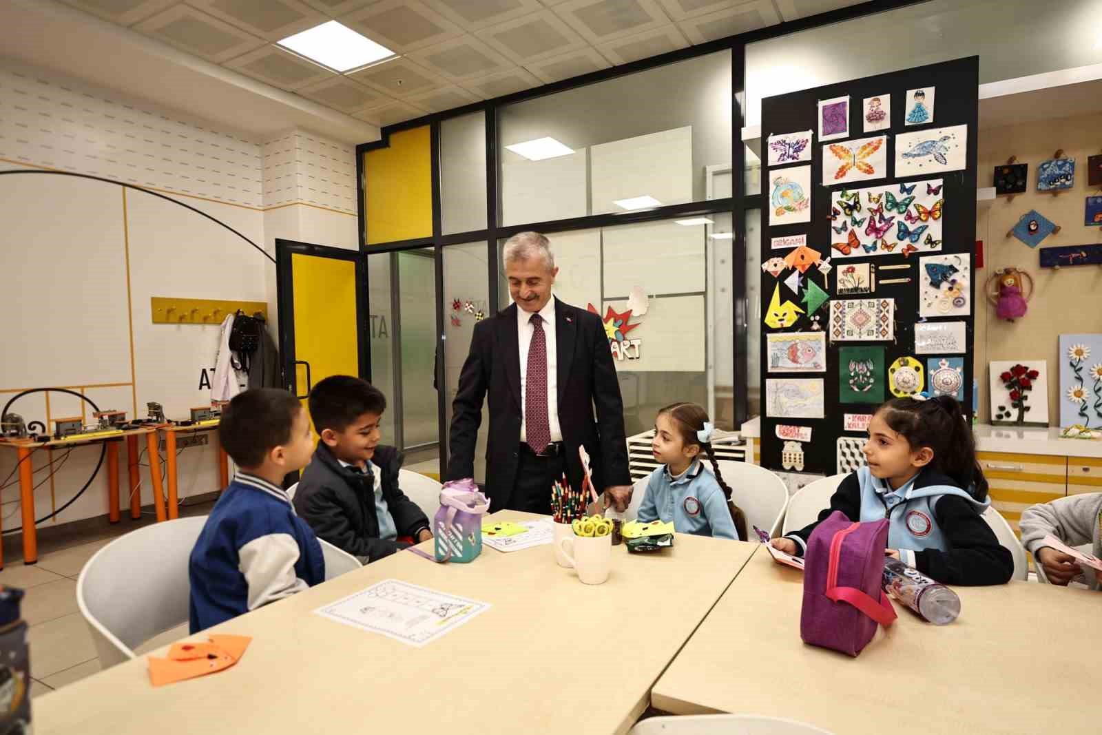 Tahmazoğlu, Bilim Şahinbey At&ouml;lyesi &ouml;ğrencileriyle buluştu
