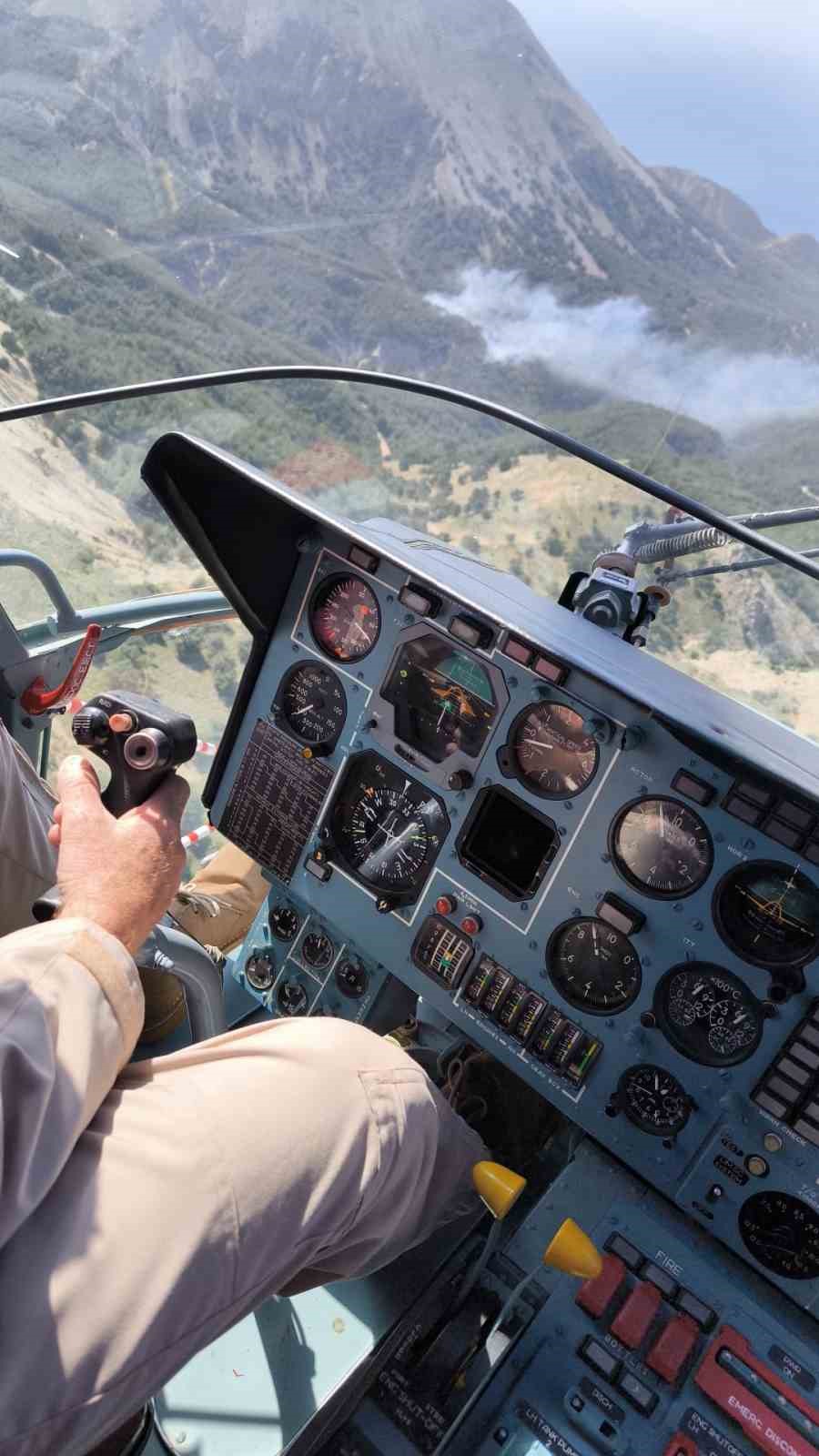 G&ouml;k&ccedil;eada&rsquo;da orman yangını
