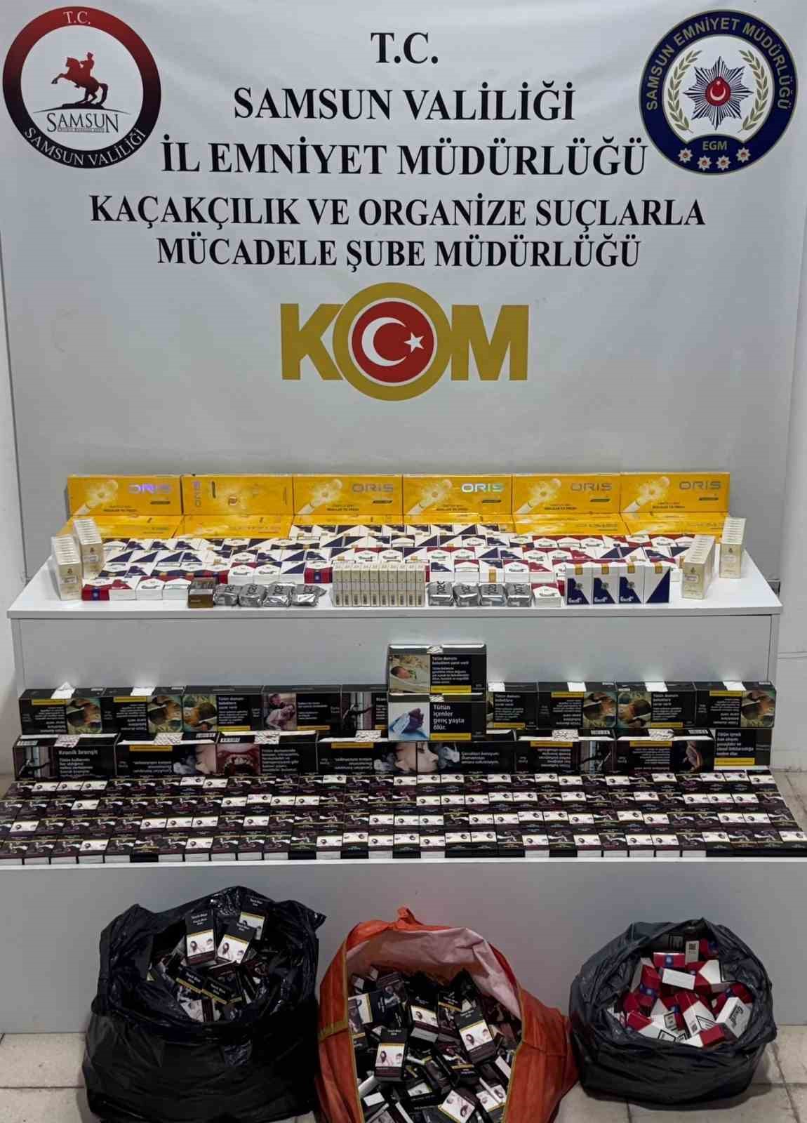 Samsun&rsquo;da 17 bin 760 adet doldurulmuş makaron sigara ele ge&ccedil;irildi
