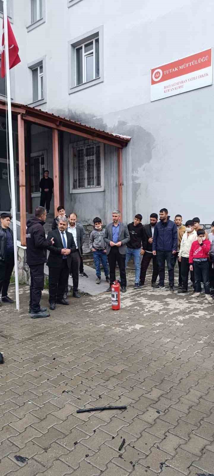 Tutak’ta yangın tatbikatı