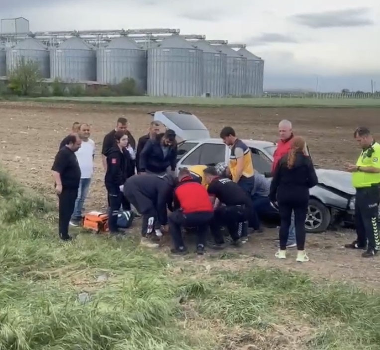 Babaeski'de trafik kazasında bir kişi yaralandı.