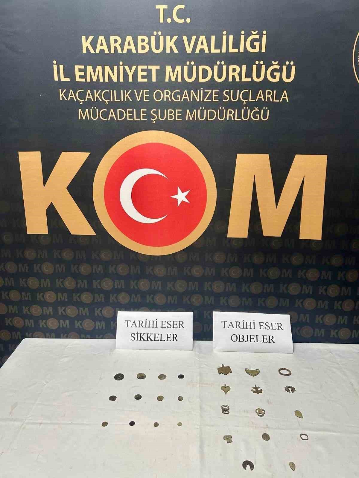 Karabük’te 26 parça tarihi eser ele geçirildi