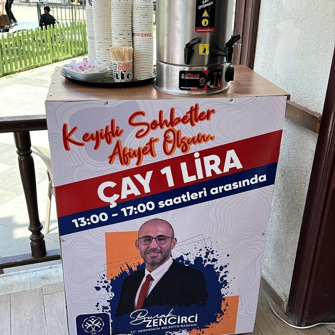 Germencik Belediyesi çay fiyatlarını 1 TL olarak güncelledi
