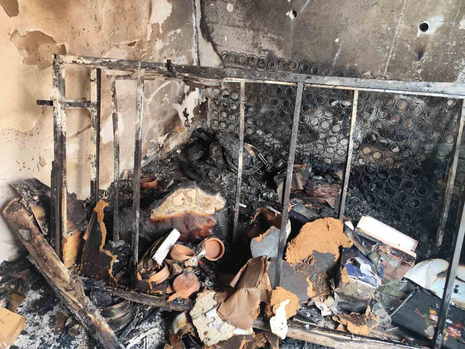 Yangında çakmak doldurma tüpleri patladı: 1 yaralı