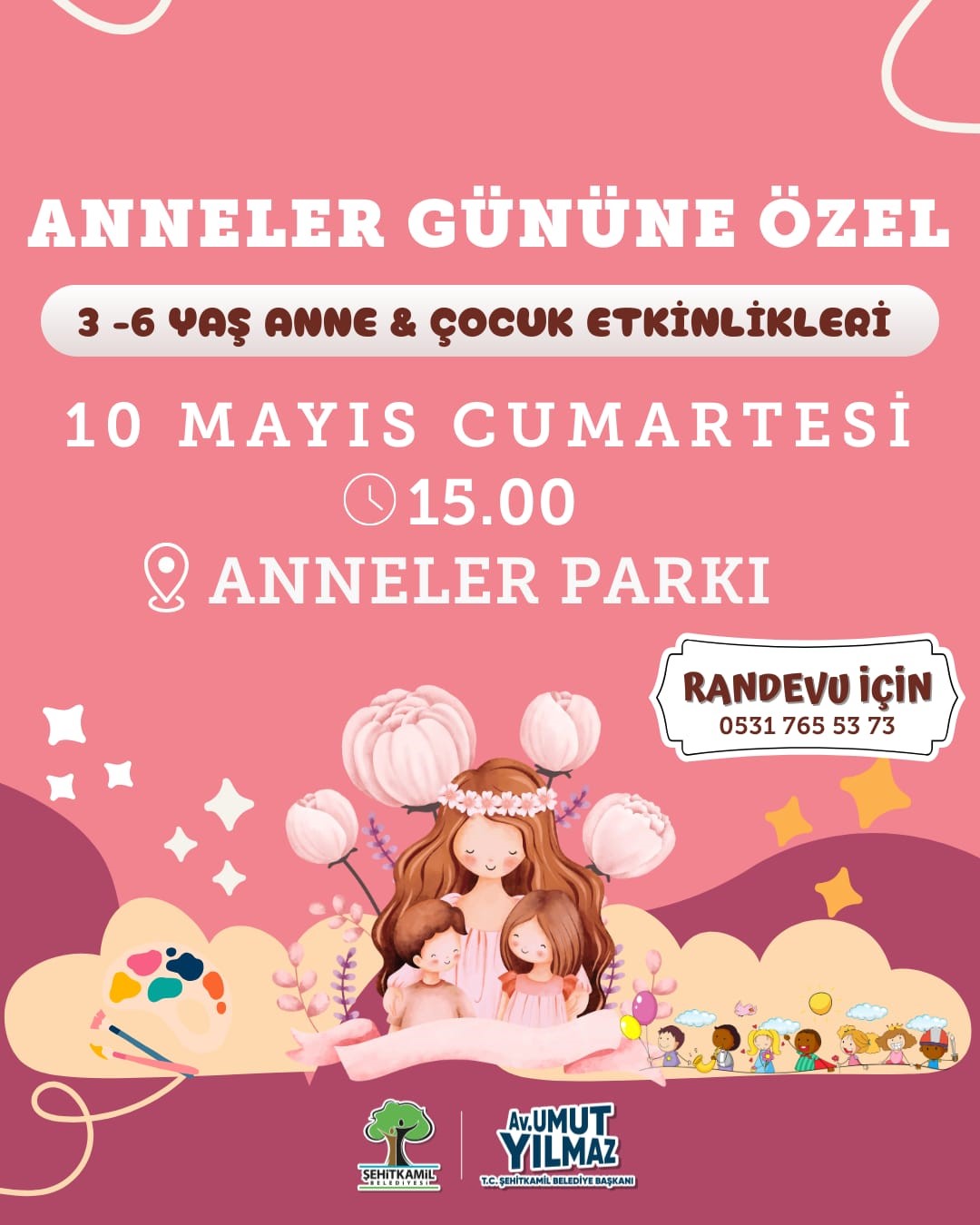 Şehitkamil’de anneler ve çocukları doyasıya eğlenecek