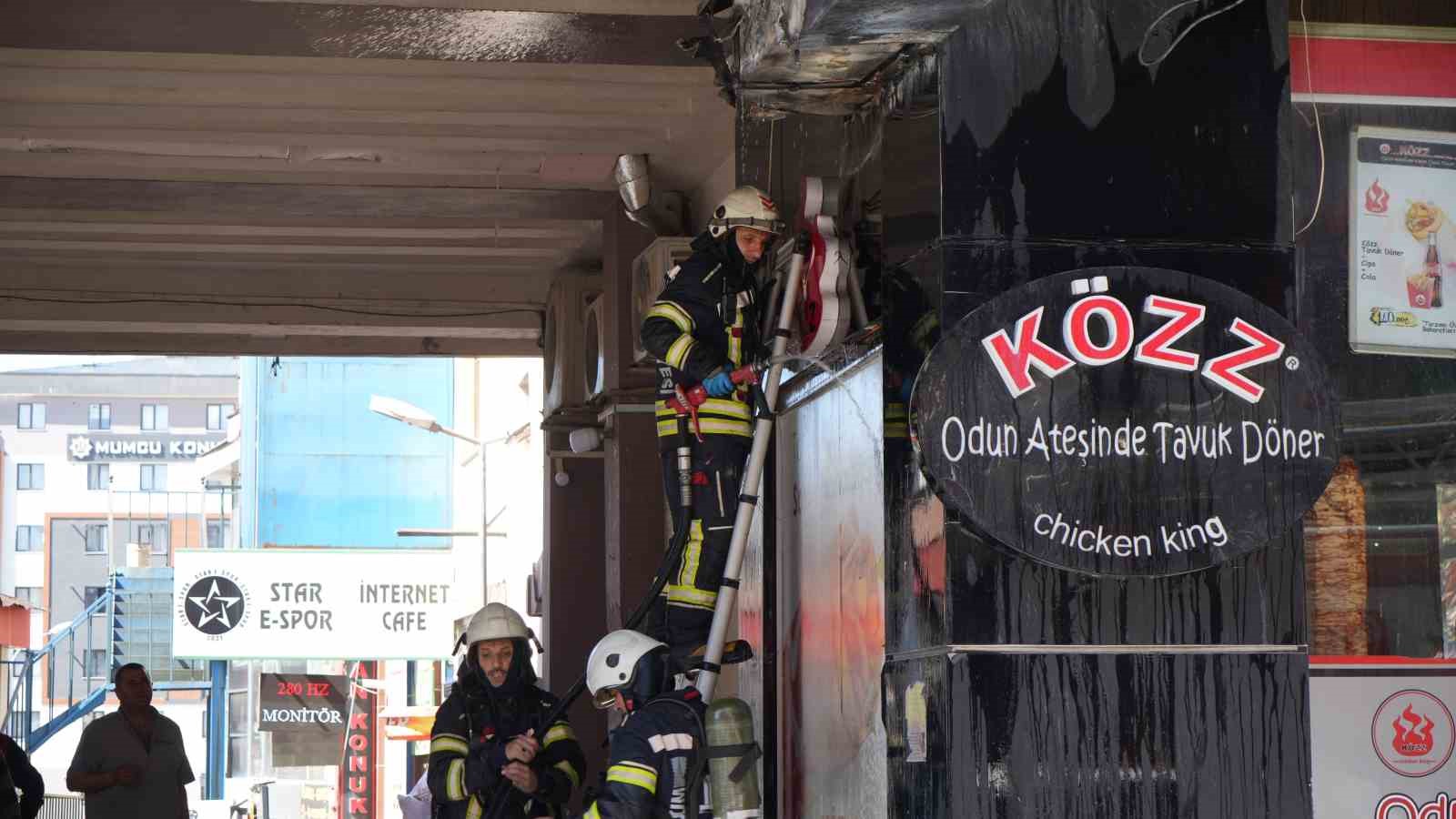 Erzurum’da korkutan baca yangını