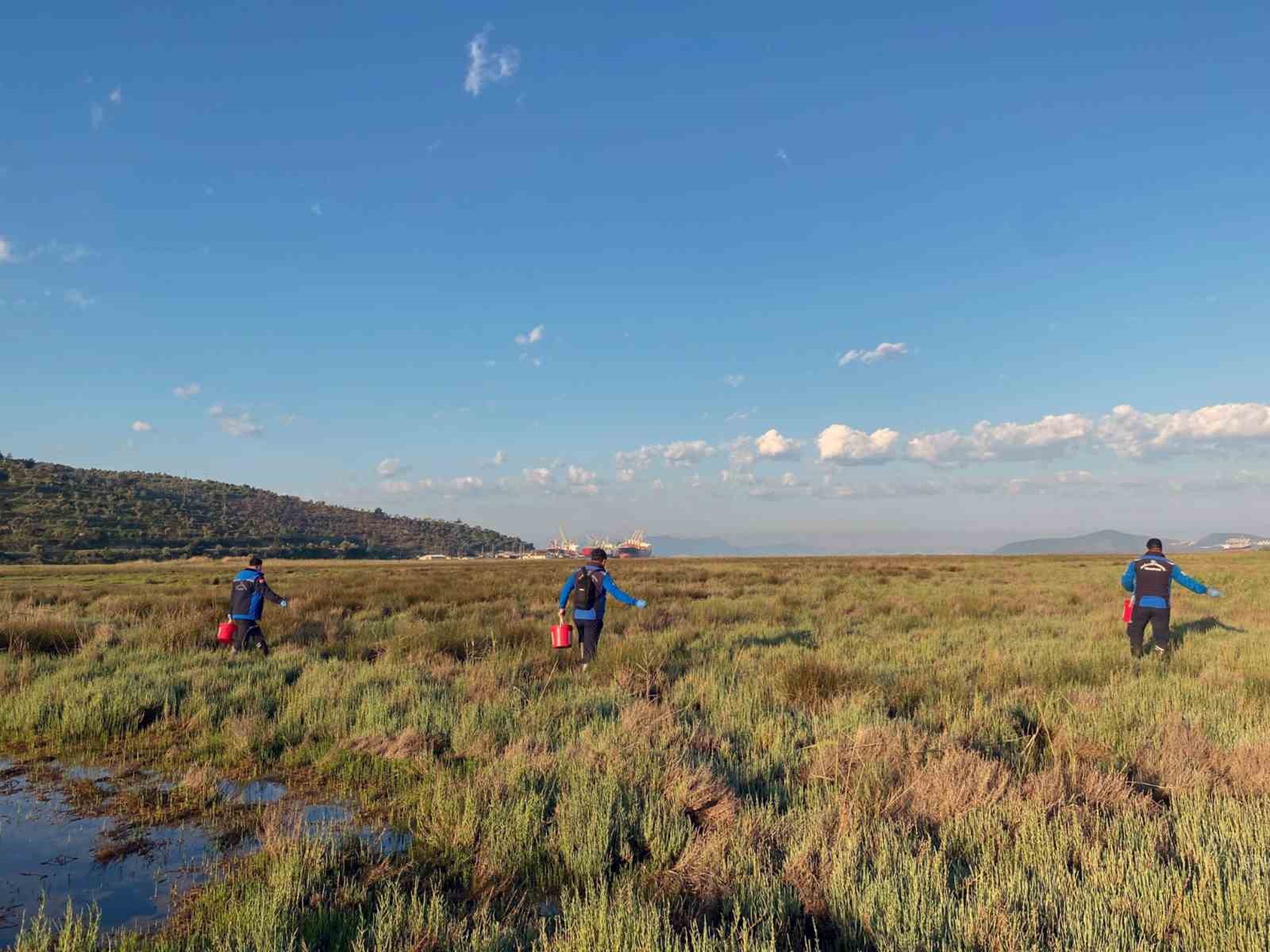 Büyükşehir Belediyesi’nden Güllük Mahallesi’nde 60 hektar alanda ilaçlama