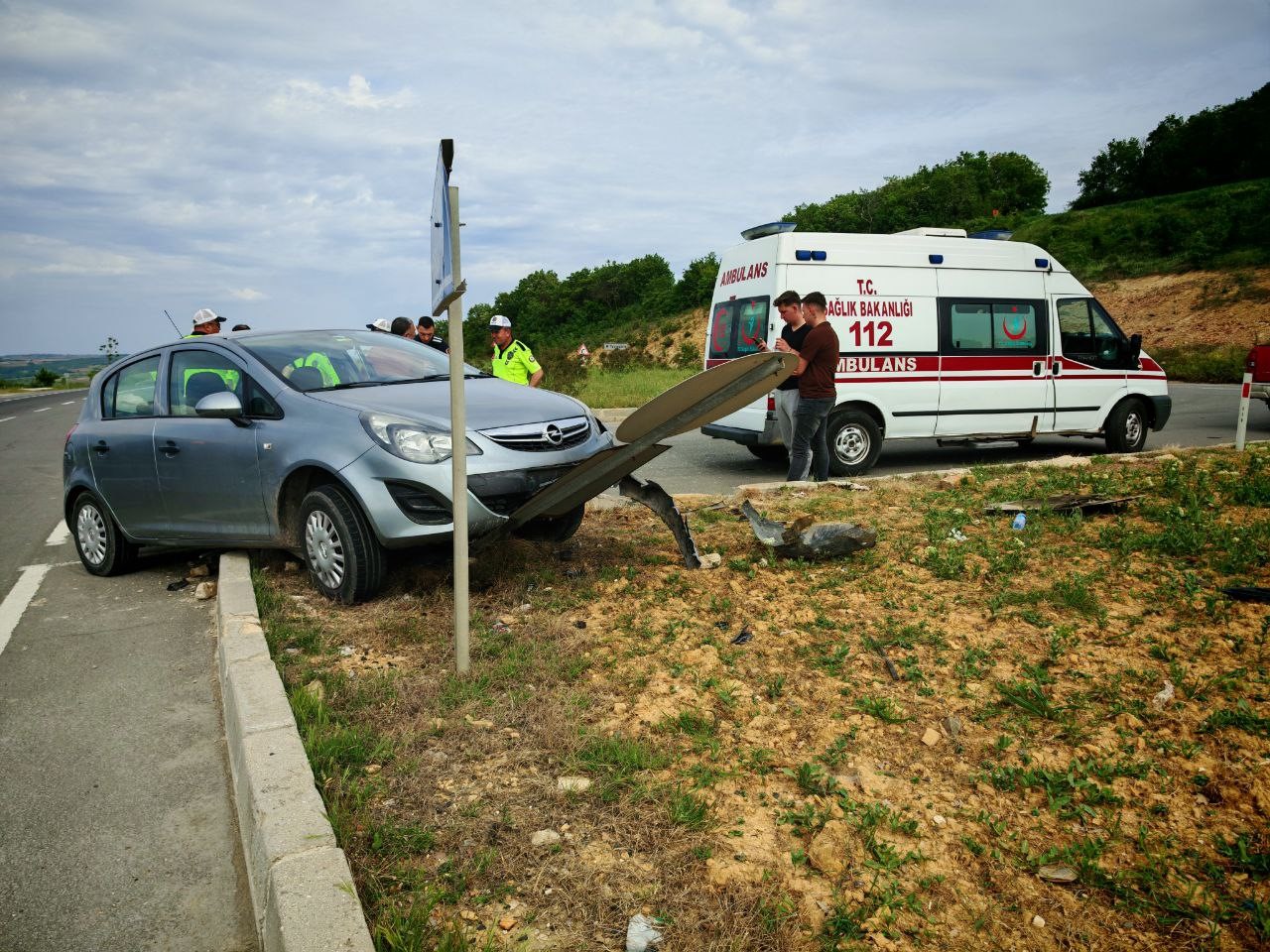 Tekirdağ’da araçlar çarpıştı; 1 yaralı