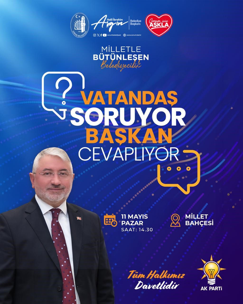 Vatandaş soracak, Başkan Aşgın cevaplayacak
