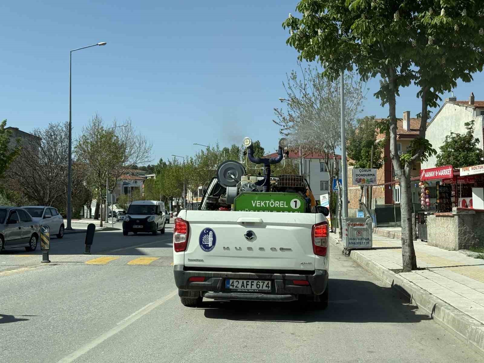 Çorum Belediyesi ekipleri vektörel mücadele için gece-gündüz sahada