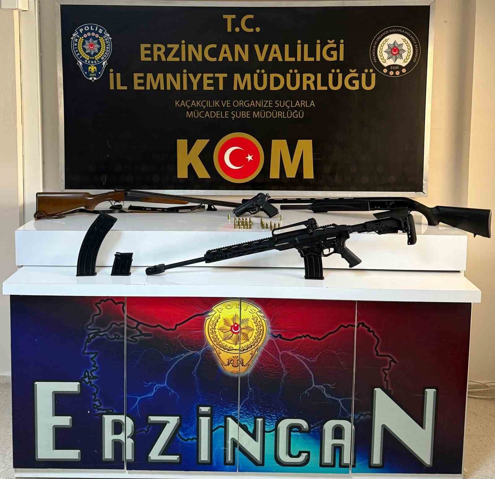 Erzincan’da silah operasyonu; 2 kişi yakalandı
