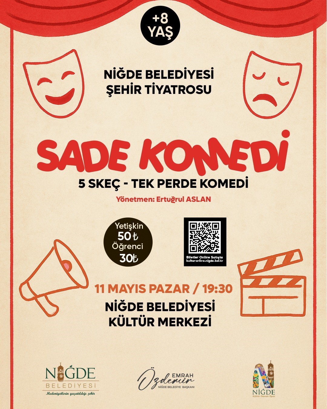 Niğde Belediyesi Şehir Tiyatrosu’ndan gülmeye doyuracak gösteri