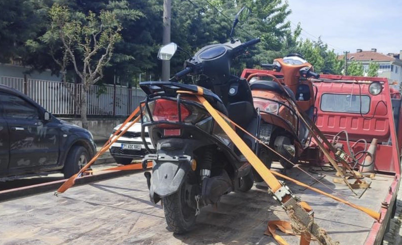 Gönen’de plakasız motosikletlere yönelik denetimler sıklaştırıldı