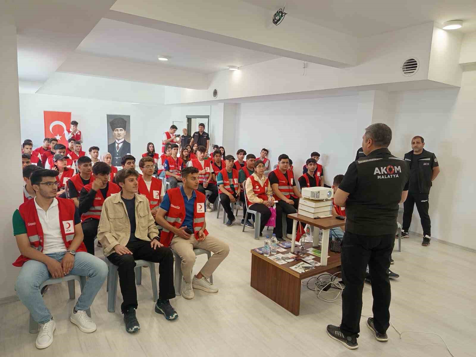 Malatya B&uuml;y&uuml;kşehir Belediyesi&rsquo;nden gen&ccedil; g&ouml;n&uuml;ll&uuml;lere afet ve yangın eğitimi
