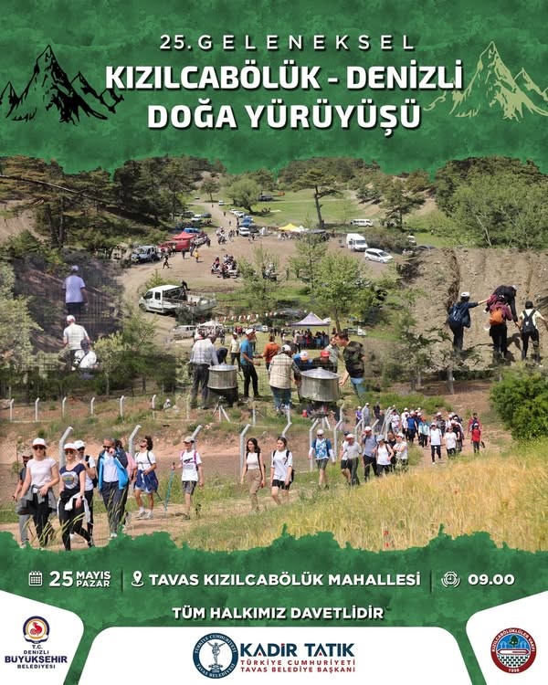 25. Geleneksel Kızılcabölük-Denizli Doğa Yürüyüşüne sayılı günler kaldı
