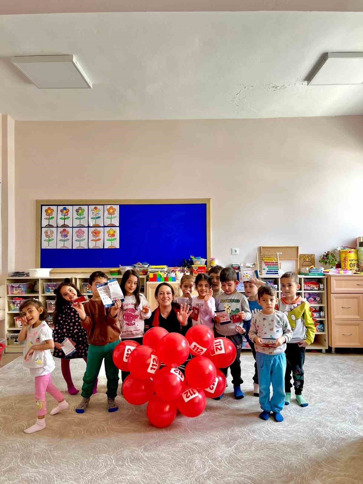 Minik öğrencilere 112 Acil Çağrı Hattı anlatıldı
