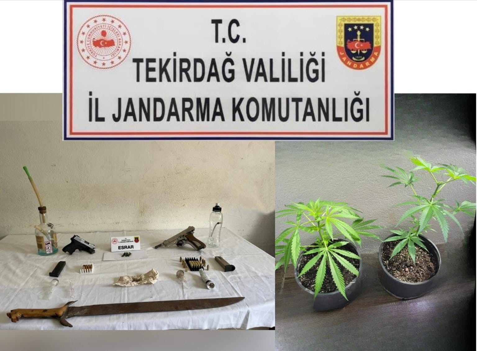 Tekirdağ’da jandarmadan 4 ilçede uyuşturucu ve silah operasyonu