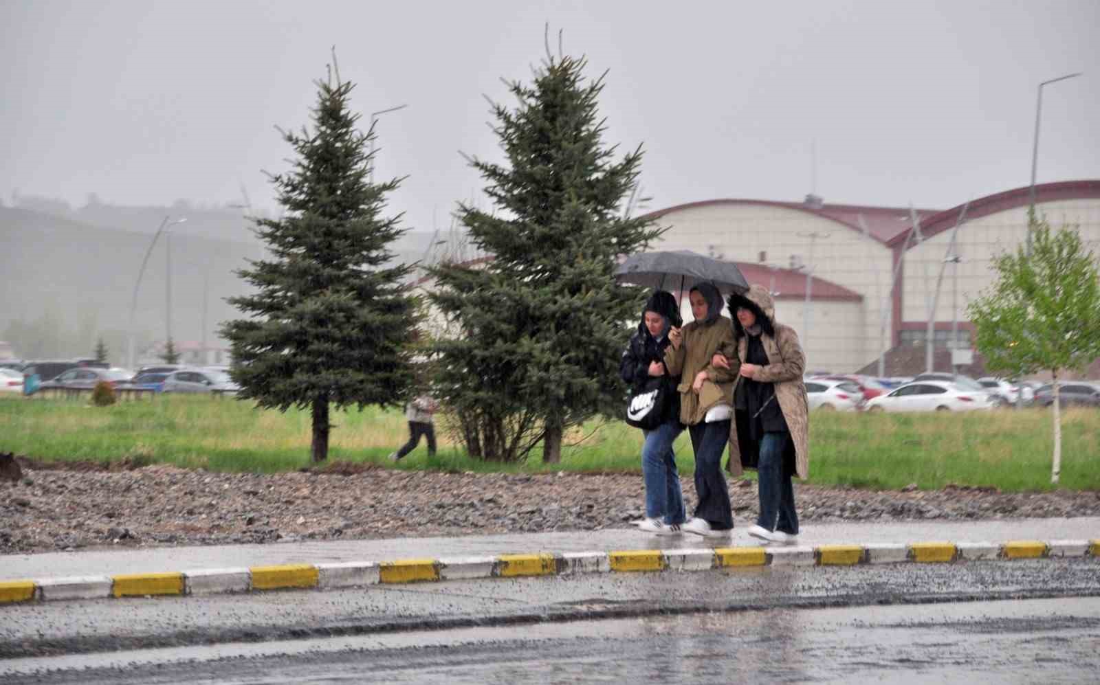 Kars’ta sağanak yağmur hayatı olumsuz etkiliyor