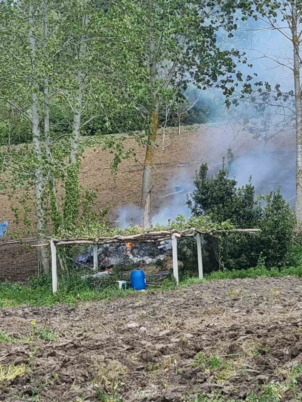 Sinop’ta tarlada yangın paniği