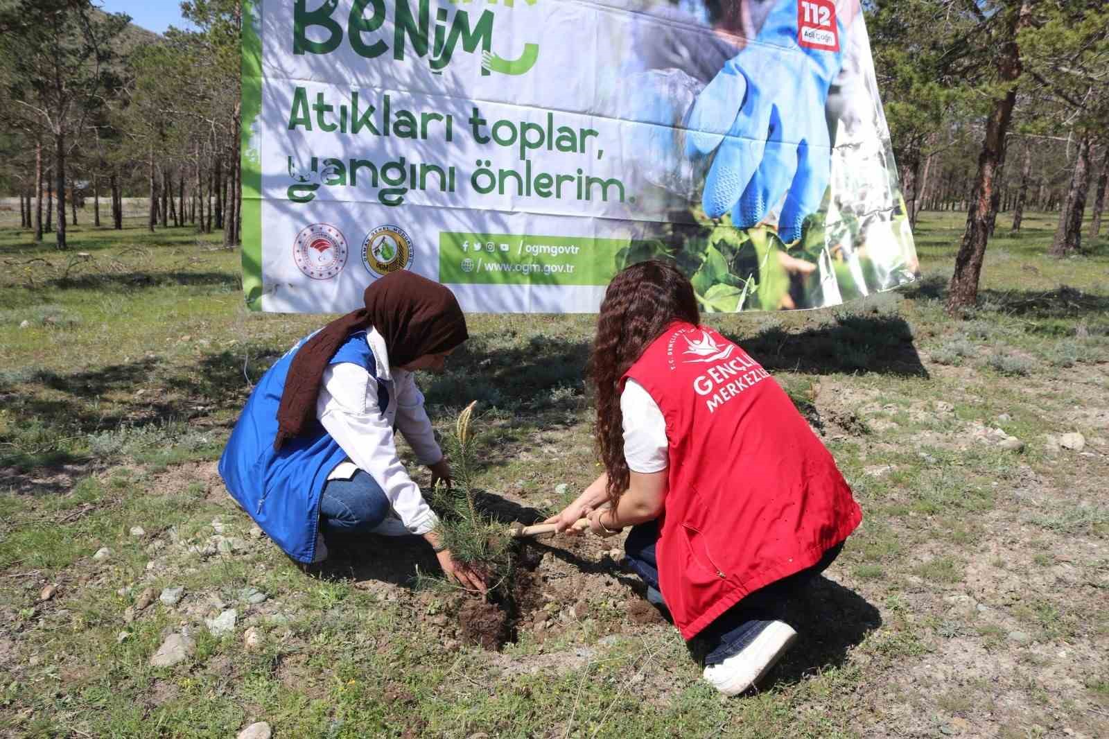 Üzümlü’de fidanlar toprakla buluştu
