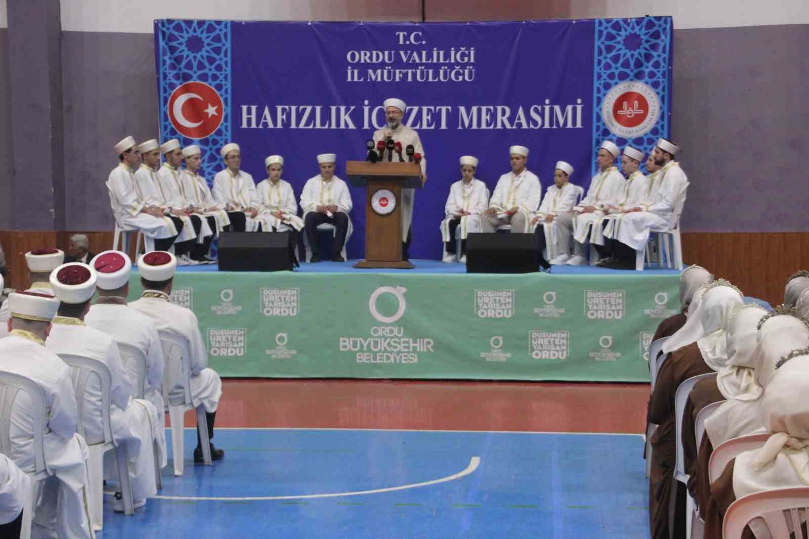 Diyanet İşleri Başkanı Erbaş: "Ülkemizde Kur’an hafızı sayısı yaklaşık yarım milyon"