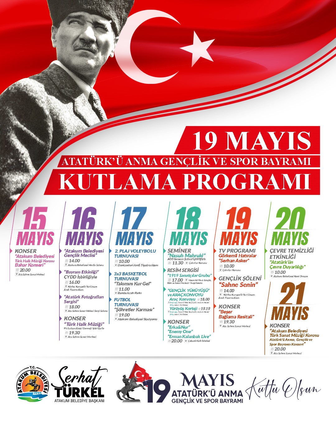 Atakum Belediyesi’nden 19 Mayıs programı