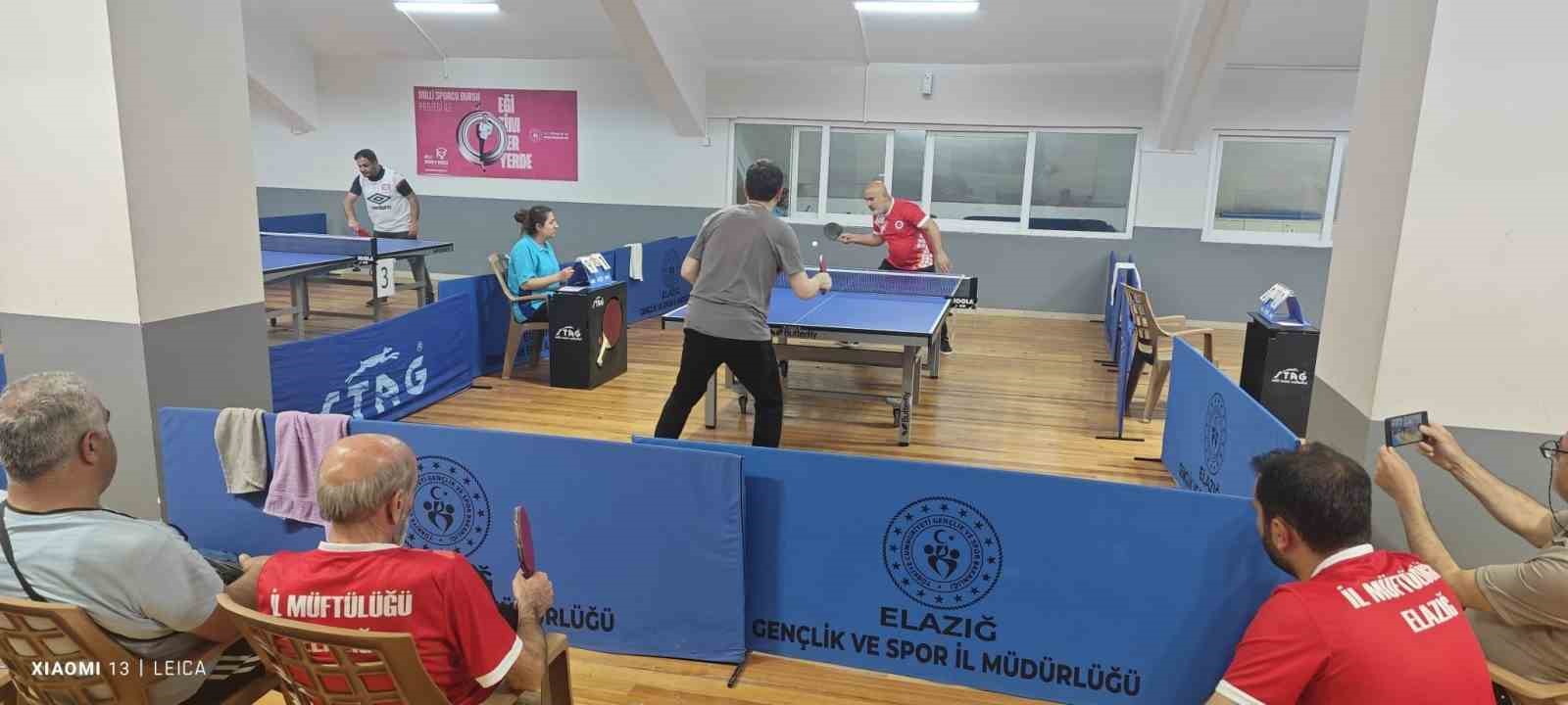 Elazığ’da kurumlar ve kuruluşlar arası masa tenisi şampiyonası düzenlendi