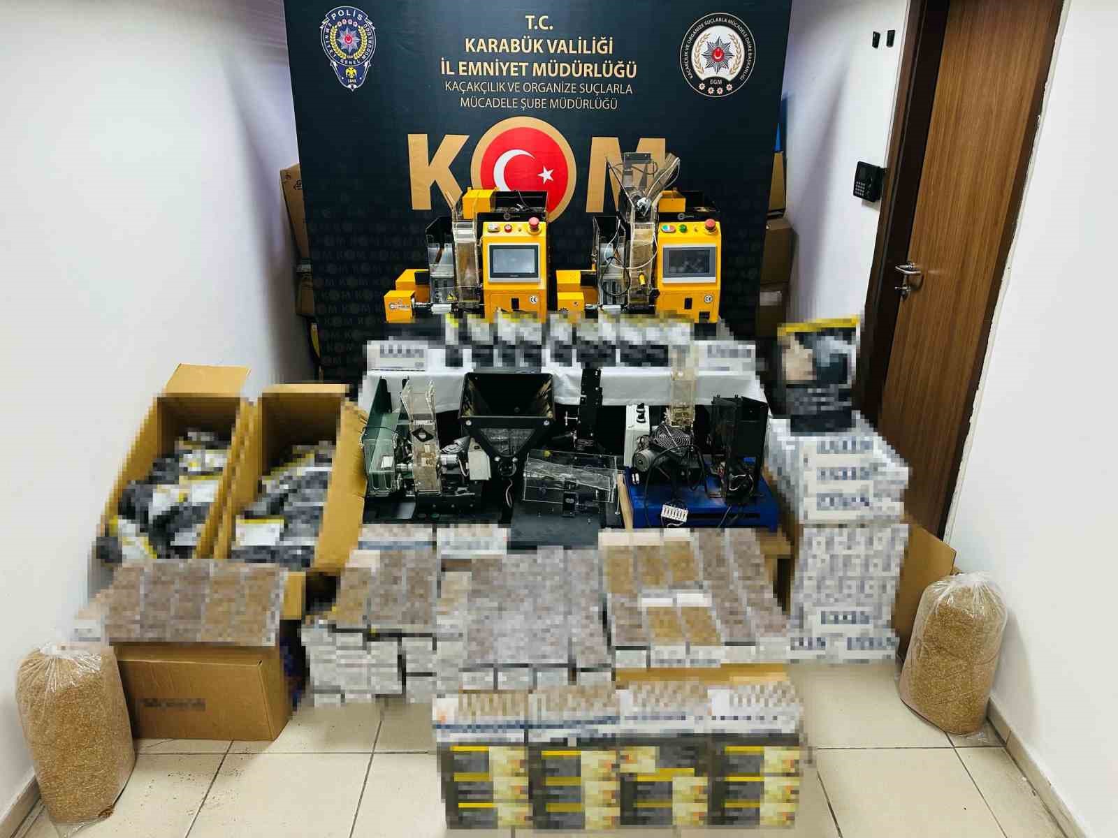 Karabük’te kaçak tütün operasyonunda 36 bin 660 adet makaron ele geçirildi