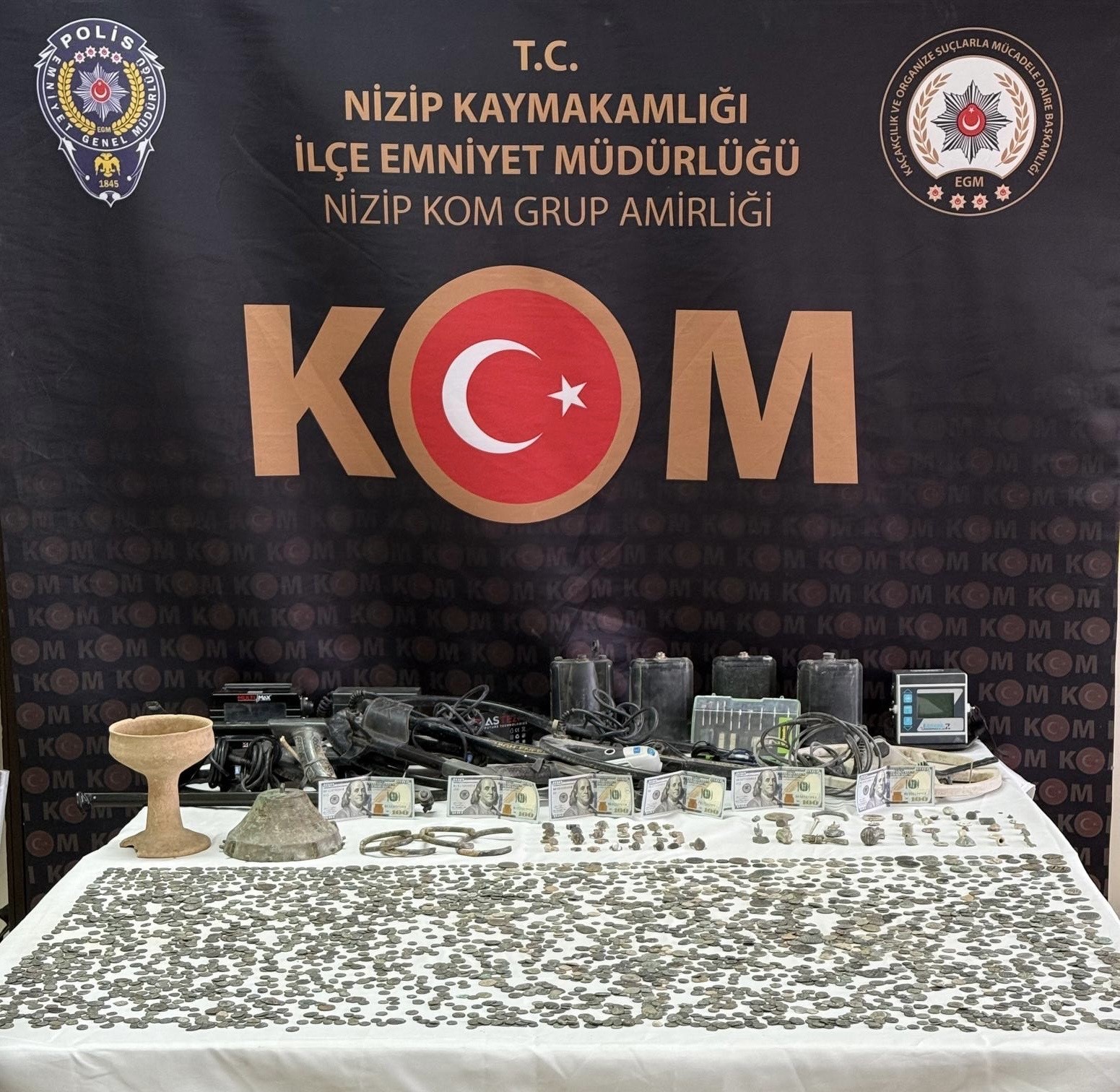 Gaziantep’te 3 bin 127 adet sikke ele geçirildi