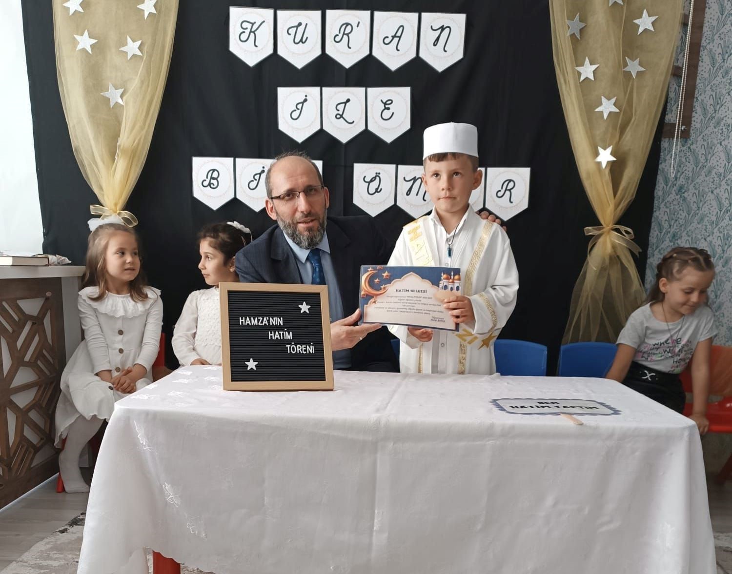 Hisarcıklı Hamza 5 yaşında Kuran-ı Kerim’i hatmetti