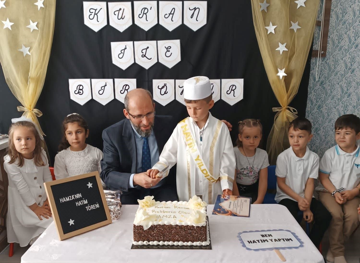 Hisarcıklı Hamza 5 yaşında Kuran-ı Kerim&rsquo;i hatmetti
