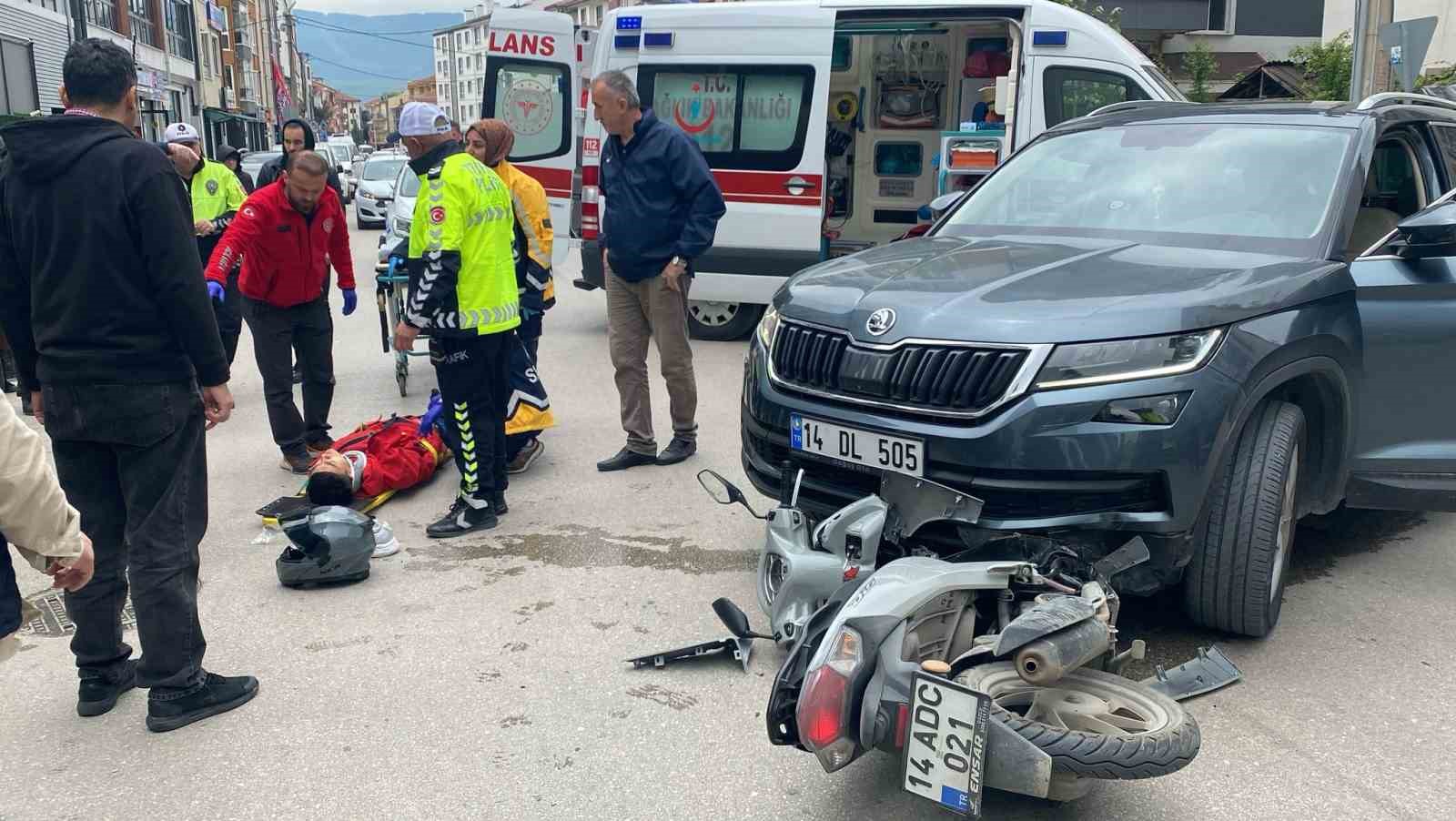Bolu’da cip ile motosiklet çarpıştı: 1 yaralı
