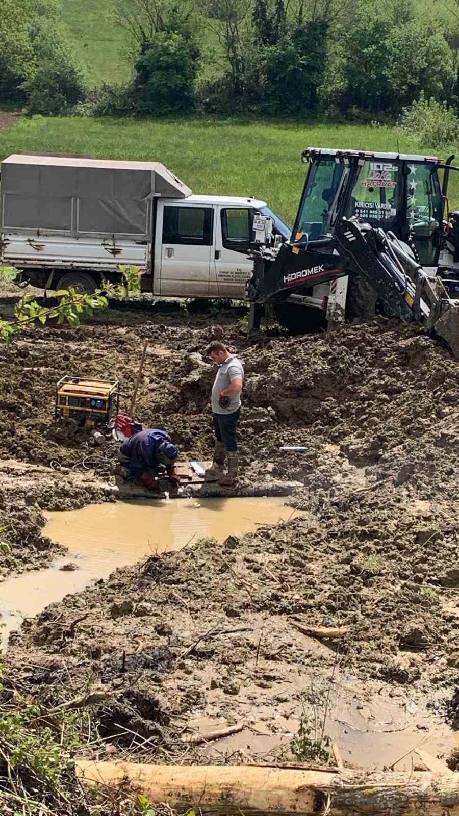 Sinop’ta ana isale hattı patladı, 6 köy 2 gün susuz kaldı