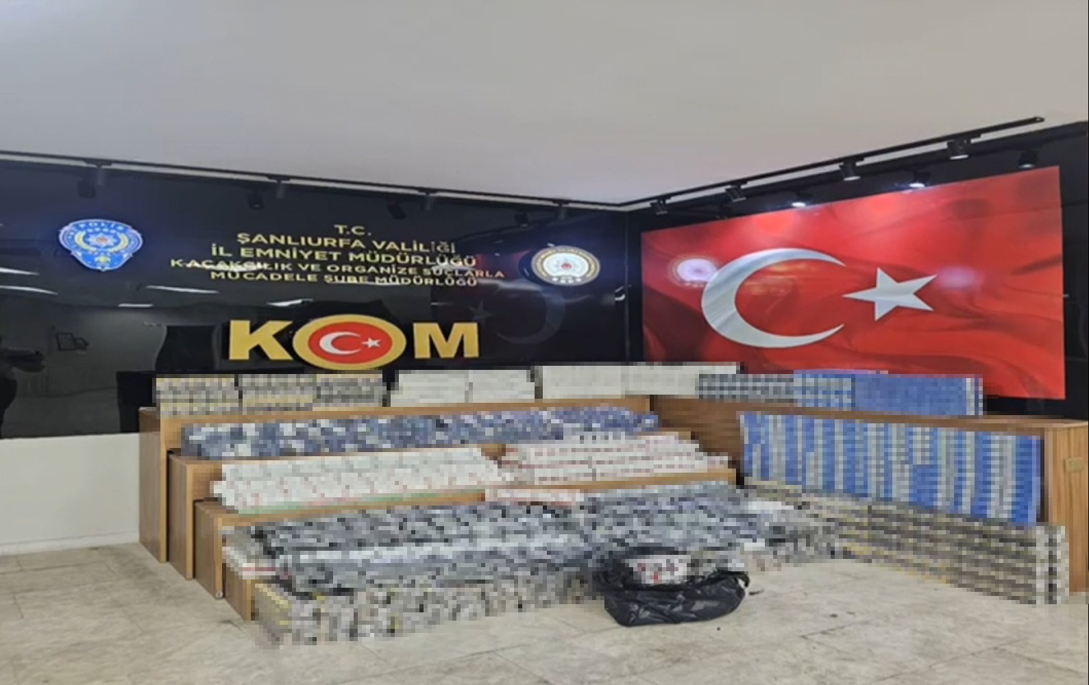 Şanlıurfa’da 5 bin 680 paket gümrük kaçağı sigara ele geçirildi