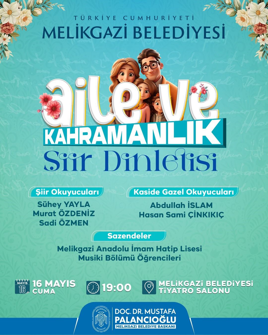 Melikgazi’nin kültür sanat etkinliklerine davet
