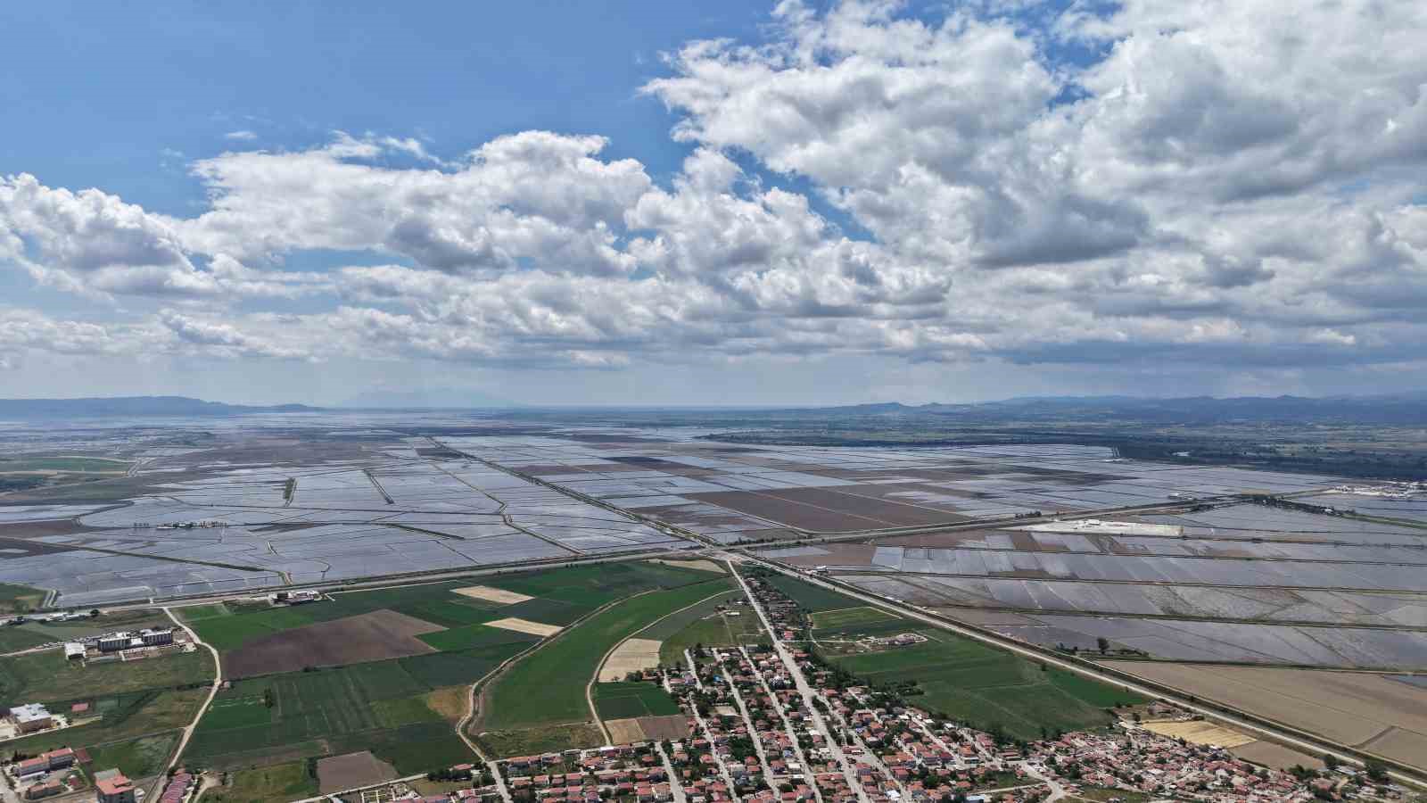 Pirinç ekilen alanlar havadan böyle görüntülendi: Venedik değil İpsala Ovası
