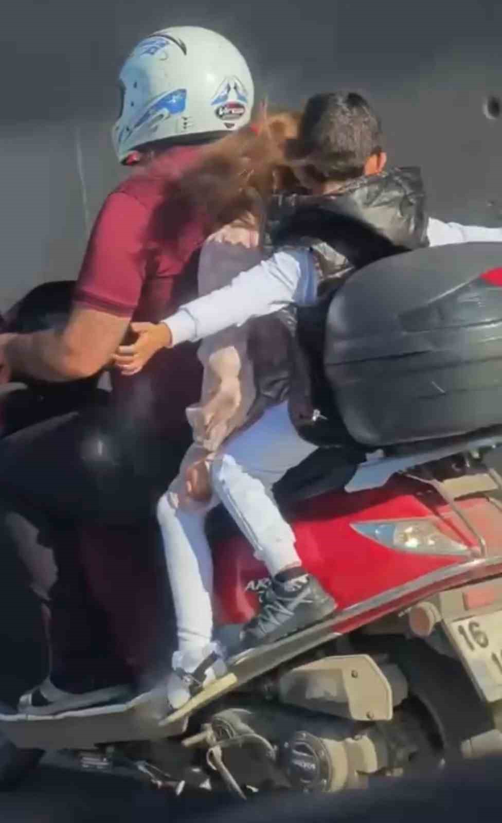 Bursa’da tehlikeli yolculuk kamerada