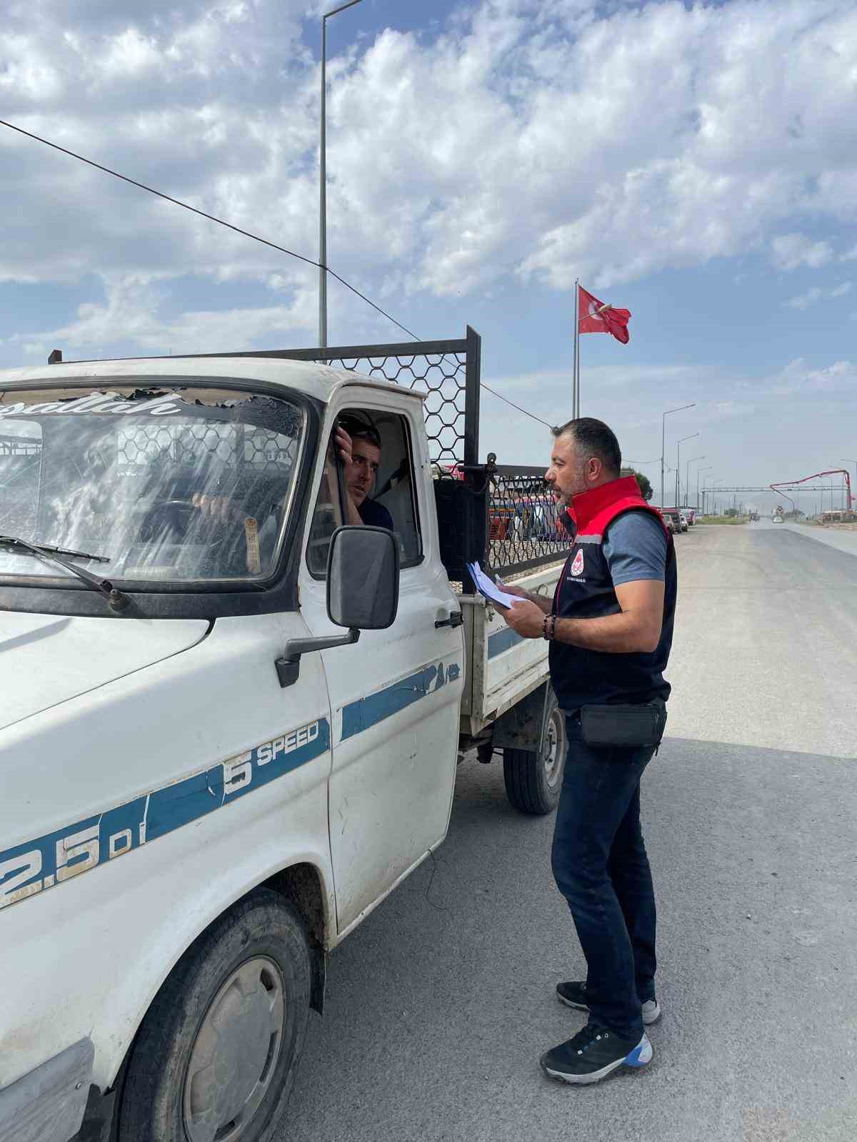 Ko&ccedil;arlı&rsquo;da canlı hayvan nakil ara&ccedil;ları denetlendi
