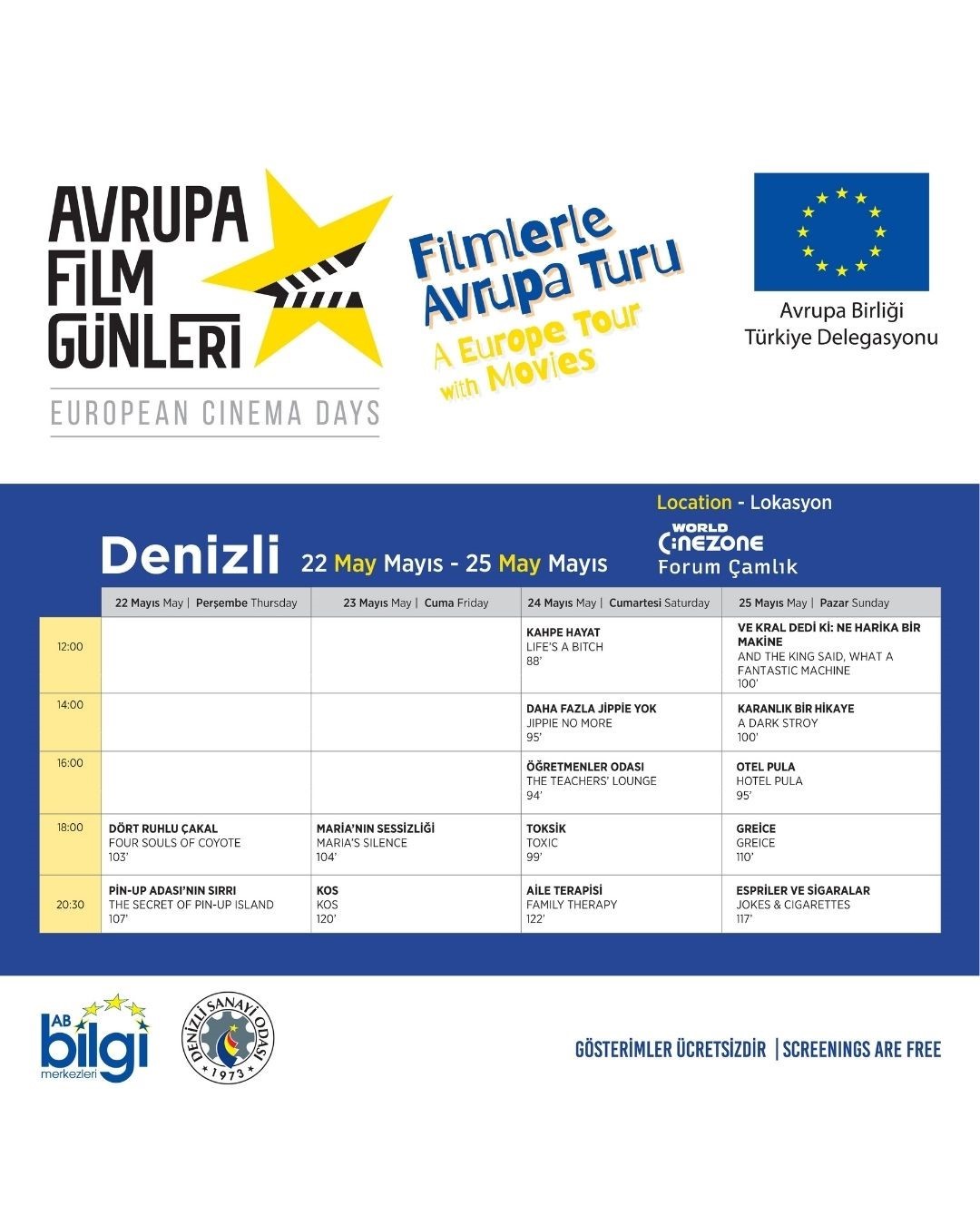 Avrupa Film Günleri, Denizli’de başlıyor
