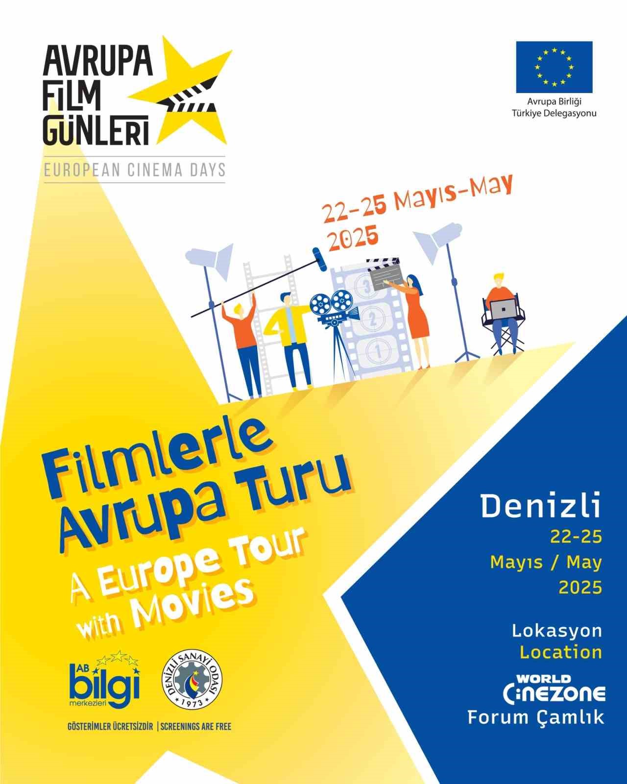 Avrupa’nın dört bir yanından seçkin filmler Denizli’de sahnelenecek