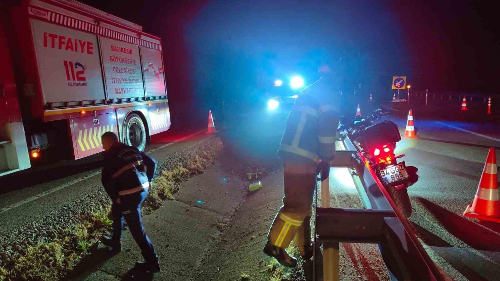 Balıkesir’de motosiklet kazası: 1 kişi hayatını kaybetti