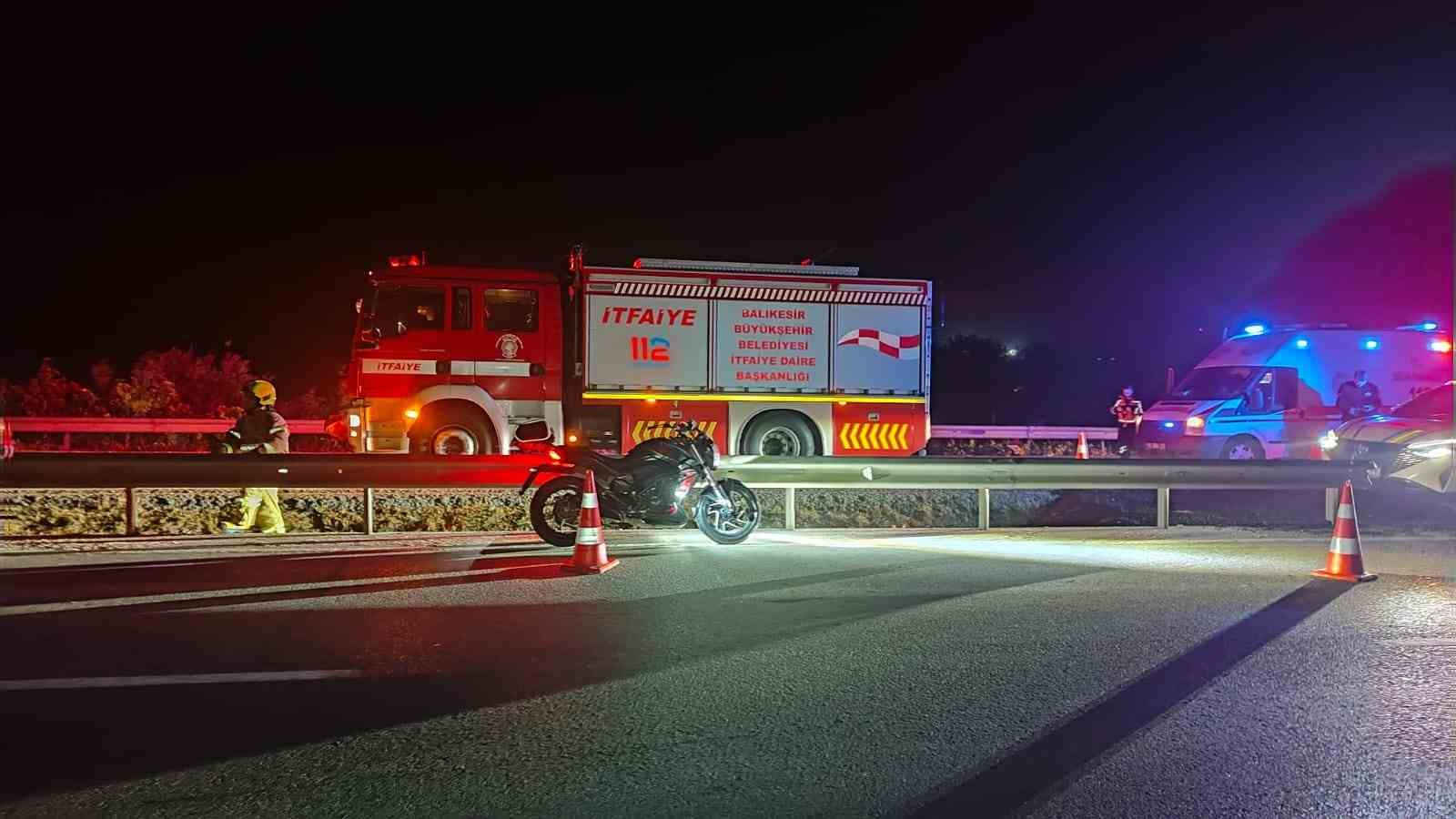 Balıkesir&rsquo;de motosiklet kazası: 1 kişi hayatını kaybetti
