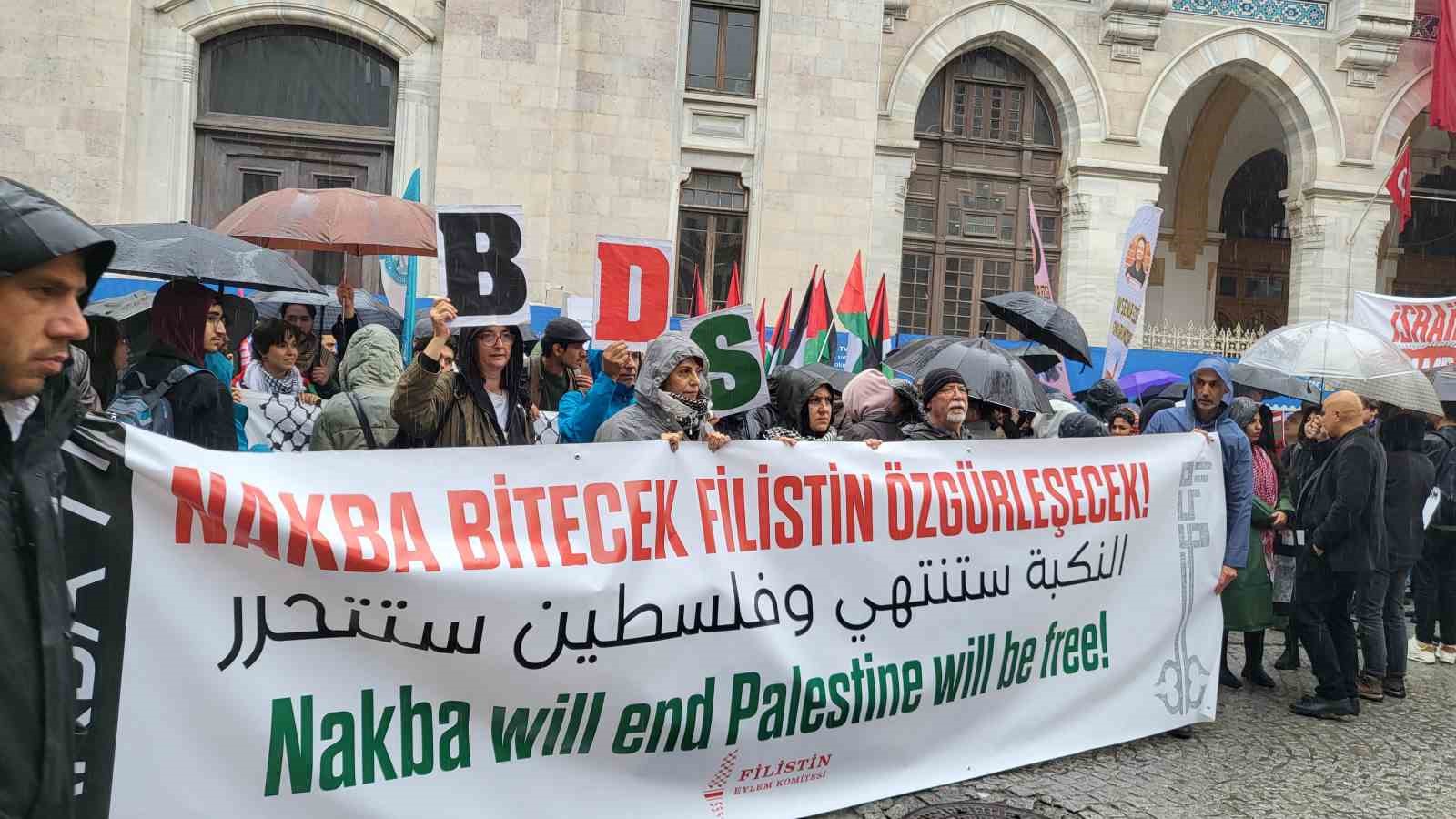 Sirkeci’de Nakba’nın 77. yıldönümü için eylem yapıldı