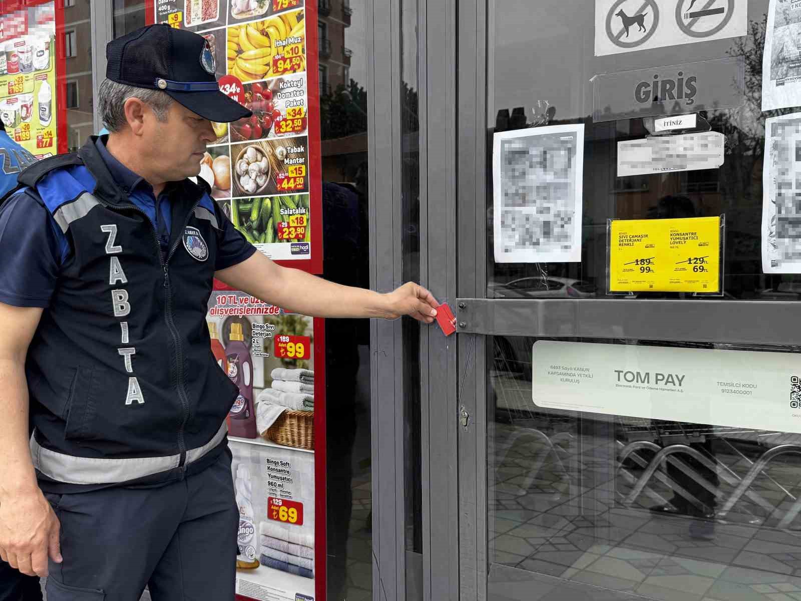 Çorum’da kurallara uymayan 3 zincir markete kapatma cezası